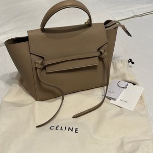 Celine Mini Belt Bag in Light Taupe. Excellent condition.